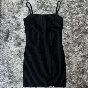 Black Pinstripe Dress